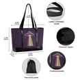 thumbnail image 2 of FORMRS Canvas Laptop Tote Bag for Women with 15.6" Computer Compartments Shoulder Handbag, Colorful UFO, 2 of 7