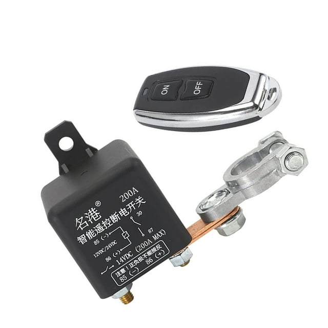Youkk Battery Switch Relay Integrated Battery Breaker Professional Remote Control Disconnect Cut-Off Isolator Auto Accessories 12V/2.4W/200A