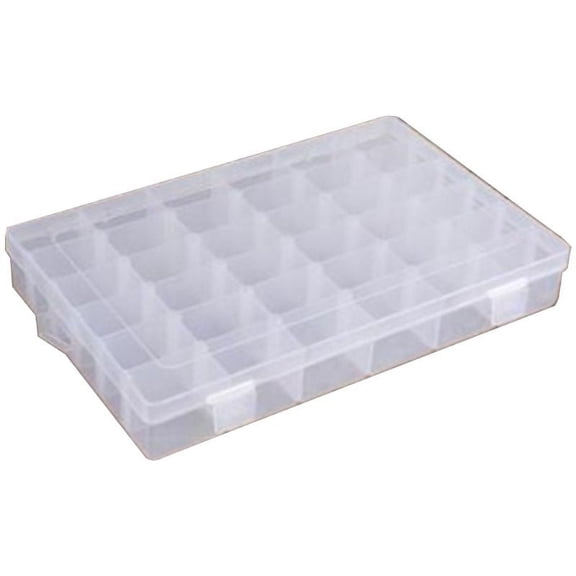 36 Compartments Organizer with Dividers Clear Jewelry Box Hardware Organizer Box