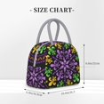 thumbnail image 2 of Lafuoo Mardi Gras5 Pattern Large Portable Insulated Lunch Bag, Waterproof Zipper Insulated Lunch Bag for Men and Women-One Size, 2 of 7
