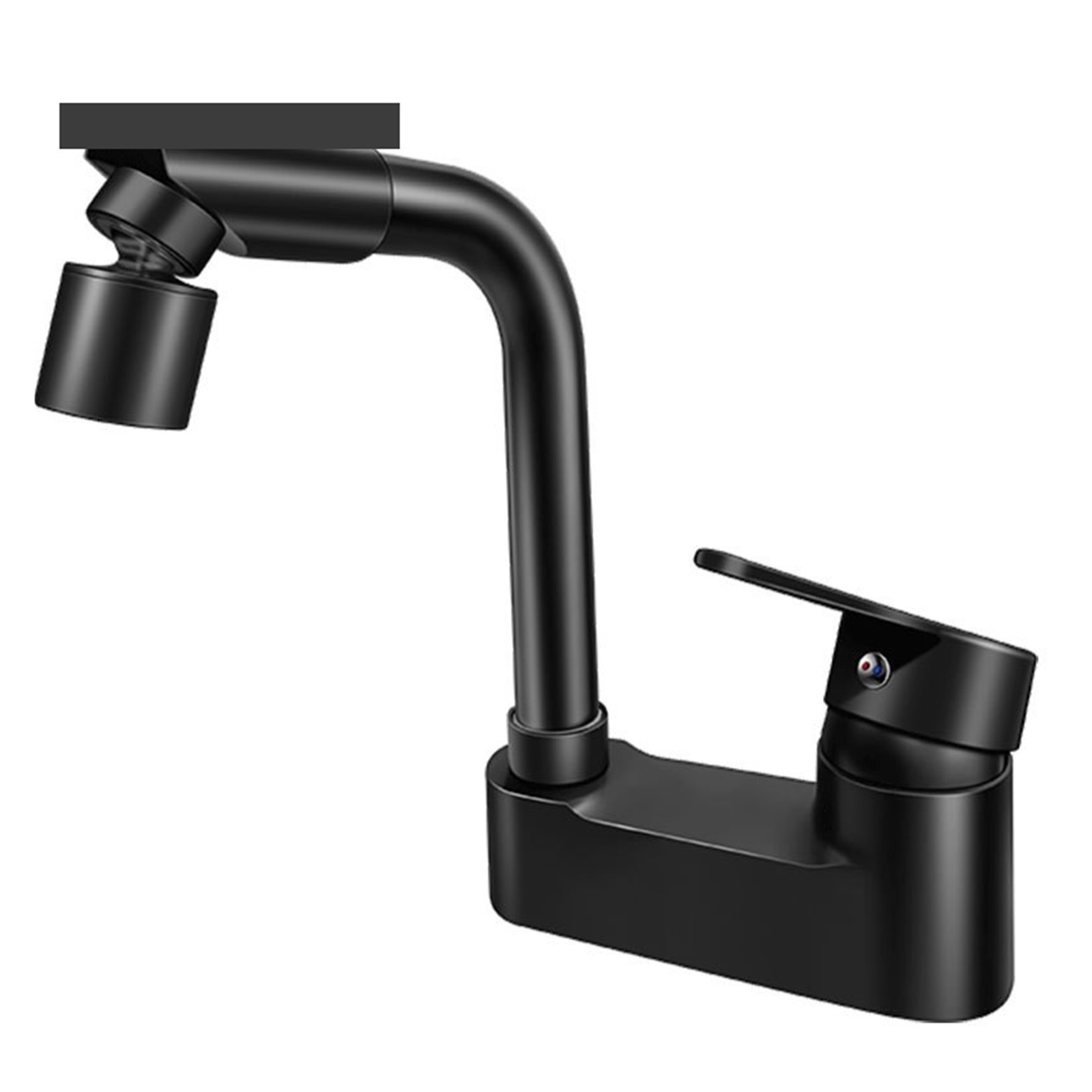 Black Hot And Cold Faucet, In Bathroom Zinc Alloy Sink Bathtub, Mixing Valve Wash Basin Double Hole Mixing Valve Faucet ,Leakproof Design