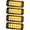 Yellow, variant on WE Amber Emergency Safety Flashing Lights Bar, Pack of 4 Bright 12 LED Flashing Lights Breakdown Beacon 12V-24V Mini Hazard Warning Beacon Waterproof for Universal
