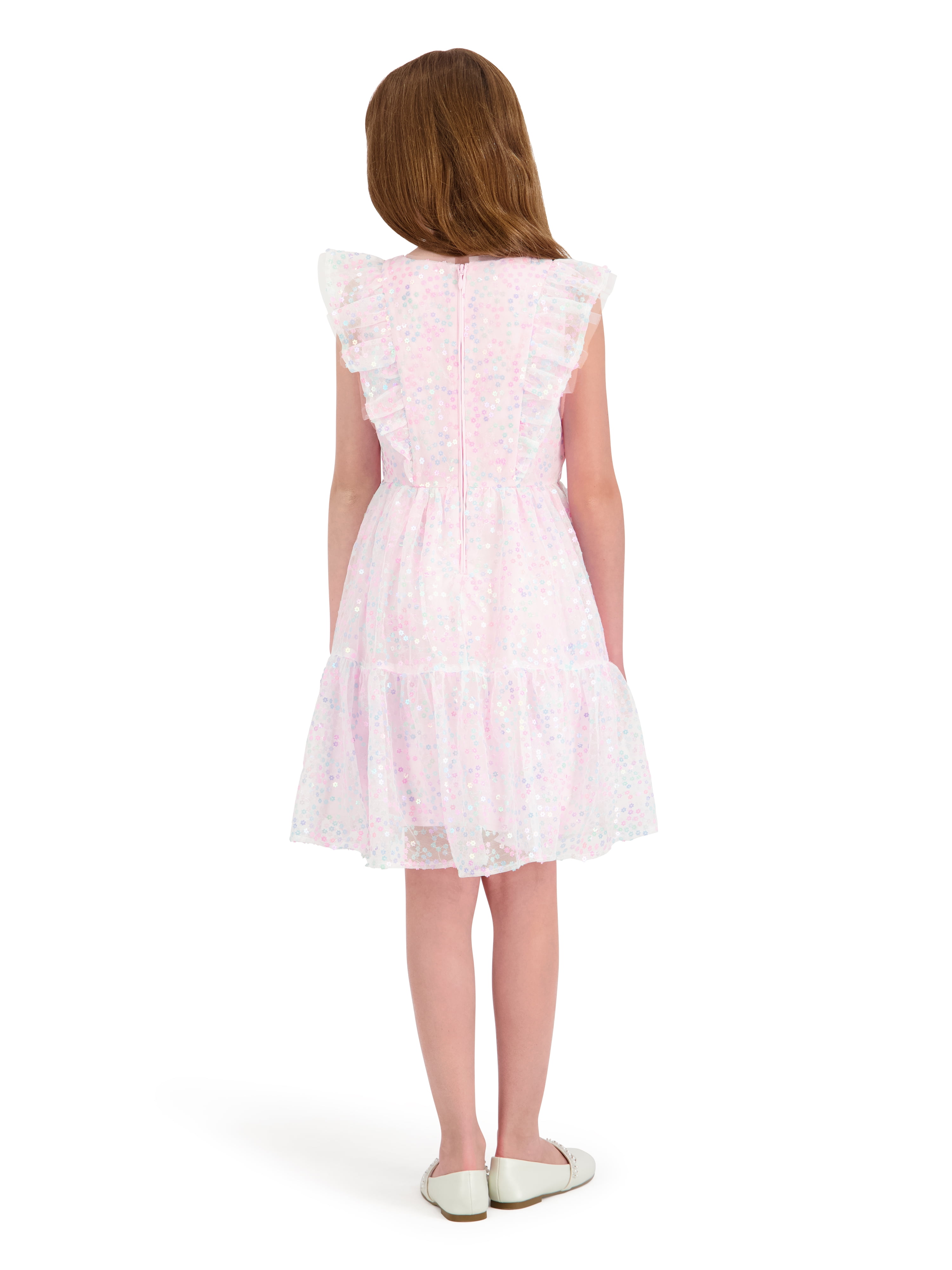 Kensie Girl Sleeveless Sequin Dress with Ruffles, Sizes 4-16