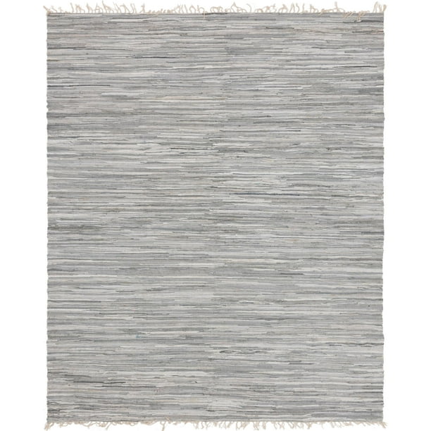 Unique Loom Striped Chindi Cotton Natural Fiber Area Rug Or Runner Walmart Com Walmart Com