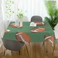 thumbnail image 3 of Yayeee Tablecloths 60" x 120" Rectangle Wrinkle Resistant Party Table Cover, Green American Footballs, 3 of 8