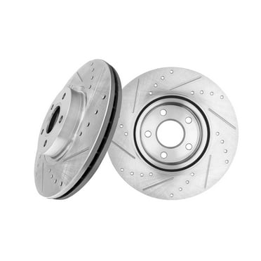 Front Drilled Slotted Brake Disc Rotors For 2013-2019 Ford Escape 5 Stud Wheel