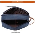 thumbnail image 4 of Neceser Kit Colgante para Hombres Bolsa de Afeitar de Lona Resistente al Agua con Gran Capacidad para Viajes-Azul Oscuro, 4 of 5