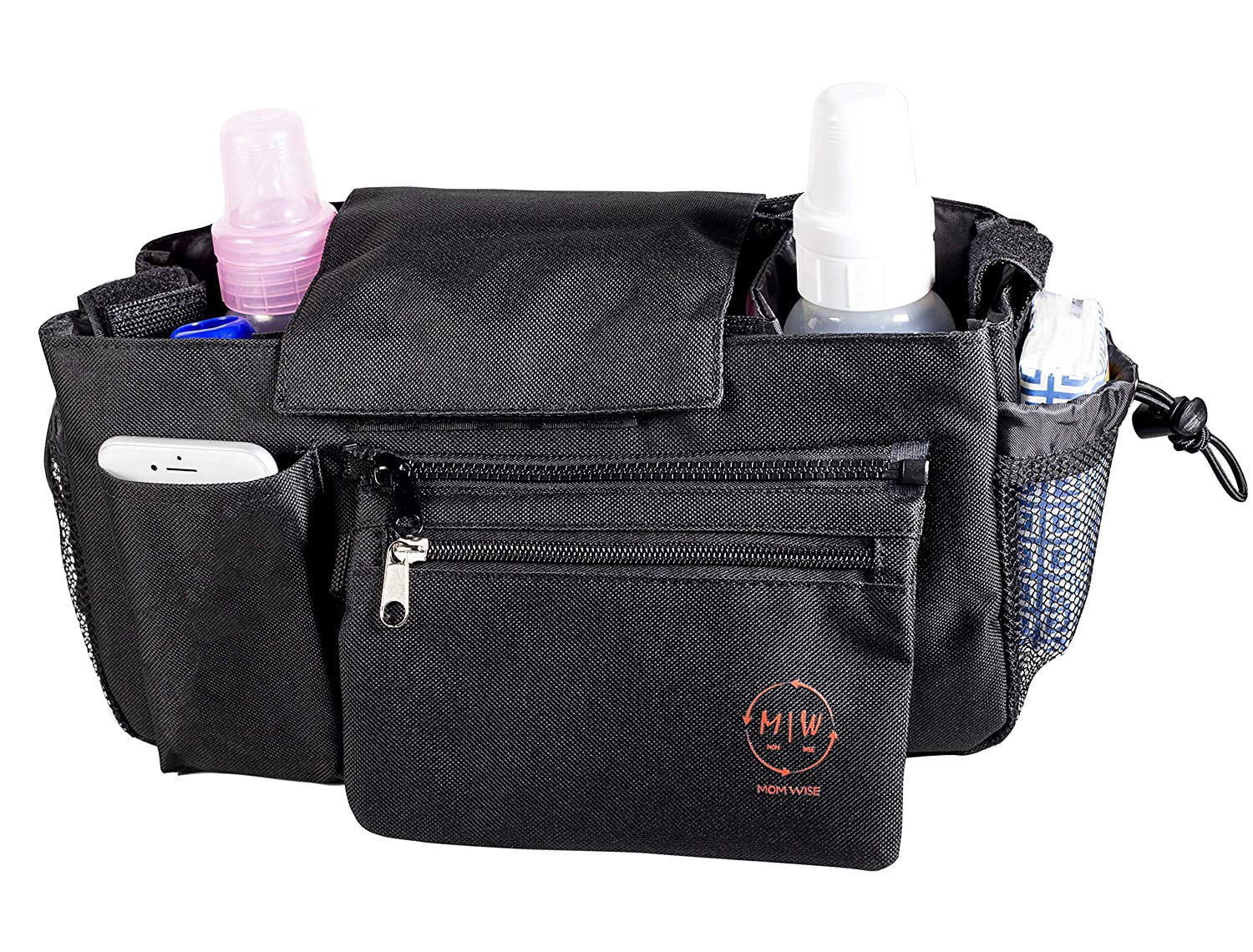 US Universal Baby Pram Buggy Organiser Pushchair Stroller Storage Cup Holder Bag