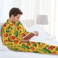 thumbnail image 6 of Balery Colorful Vegetables Pattern Pajama Sets for Men Long Sleeve 2 Piece Sleepwear Loungewear Sets Soft PJ's with Pockets Long Sleeve Comfy Pj Sets-XX-Large, 6 of 7
