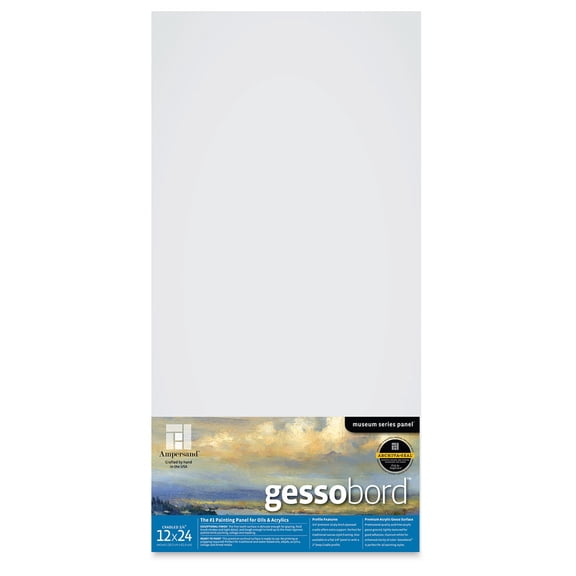 Ampersand Gessobord - 12" x 24", 3/4" Cradled