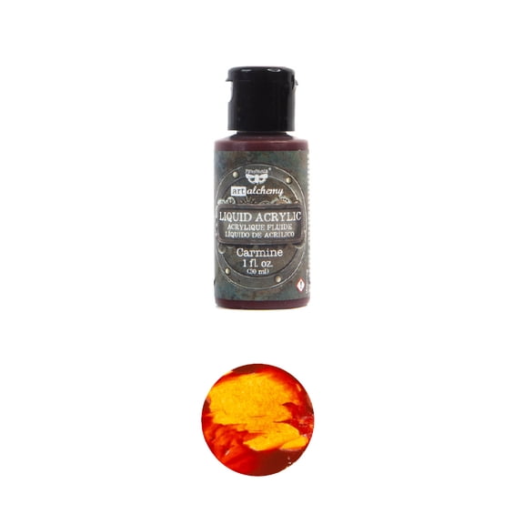 Prima Marketing Inc Art Alchemy-Liquid Acrylic Carmine 1Fl.Oz 30Ml Upc 655350967253