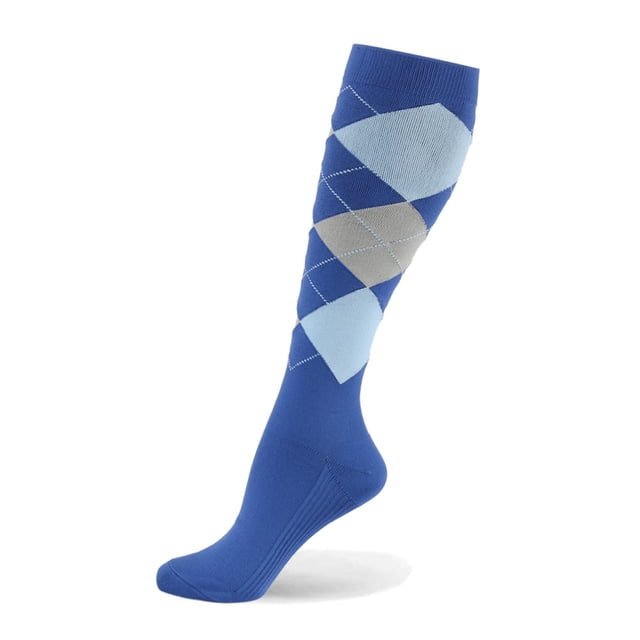 Nvzi Medias de compresión para mujeres y hombres, 3 pares, 20-30 mmHg, para correr, para enfermeras, viajes, tallas S/M, color azul
