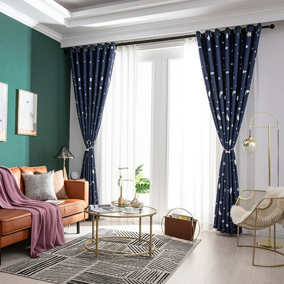 PENIKOKO Room Darkening Curtains Polyester 1 Pc 39.4x51.2in