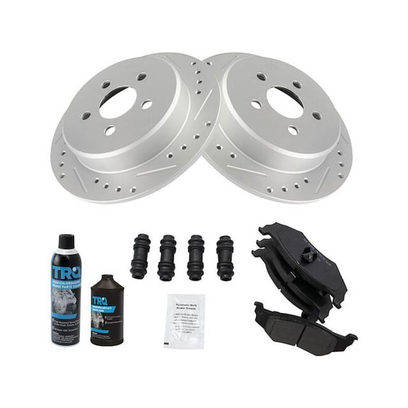 Rear Brake Pad and Rotor Kit - Compatible with 2001 - 2010 Chrysler PT Cruiser Naturally Aspirated 2002 2003 2004 2005 2006 2007 2008 2009