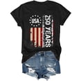 thumbnail image 4 of haizhen 4th of July Outfits for Women 250 Years Patriotic Shirts for Women 250th Anniversary USA Flag Shirt Womens Fourth of July Tshirts July 4th Going Out Tops Black, XXXL, 4 of 5