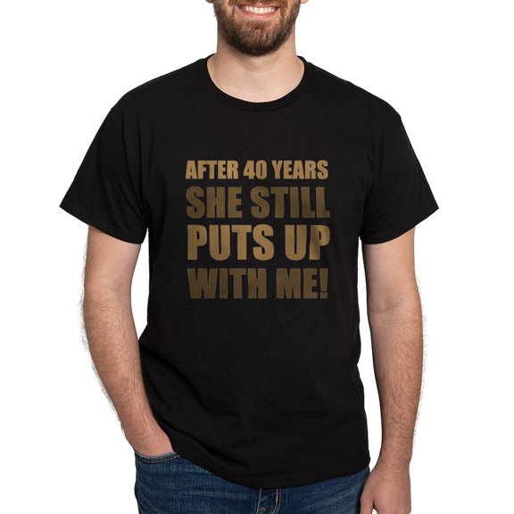 CafePress - 40Th Anniversary Humor For Men Dark T Shirt - Men's Classic Graphic Cotton T-Shirt