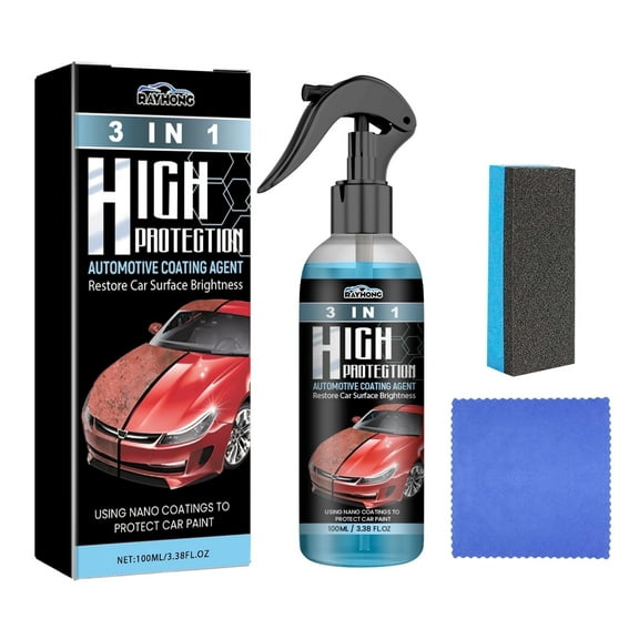 Coating For Car ,3-In-1 Oil Car Coating Polishing Protection Repair Scratches Car Paint Cleaning And Maintenance Car Coating Spray Blue 3.38 oz