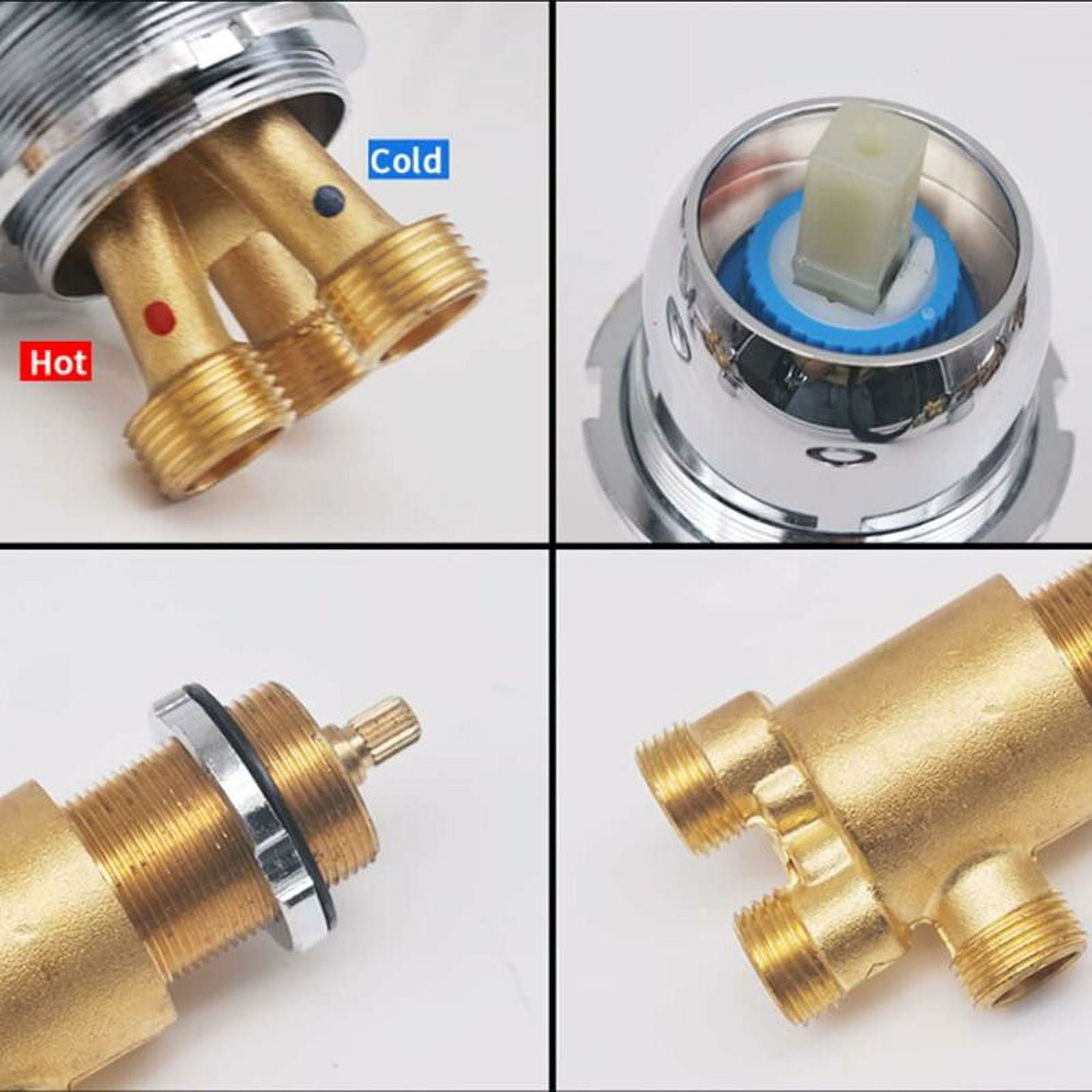 Bathtub Faucet Bath Mixer Two Piece Split Shower Faucets Hot and Cold Water Faucet or Diverter Mixer Bathroom Shower