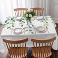 thumbnail image 3 of Sage Green Eucalyptus Leaves Table Cloth Waterproof Tablecloths, Farmhouse Spring Botanical Tablecloth Dining Table Cover for Kitchen Party Tabletop Outdoor, Rectangle Tablecloth 52x70 Inch, 3 of 9