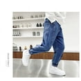 thumbnail image 2 of Rolanko Boys Baggy Jeans Elastic Straight Fit Stretch Denim Pants Loose Waist Everyday kids for 4-16, 2 of 5