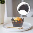 thumbnail image 1 of UPGRATOR 50Pcs Cake Decor Hollow-Out Wrapper For Cake Rims In Black Paper For Summer Beach Party Supplies, 1 of 5