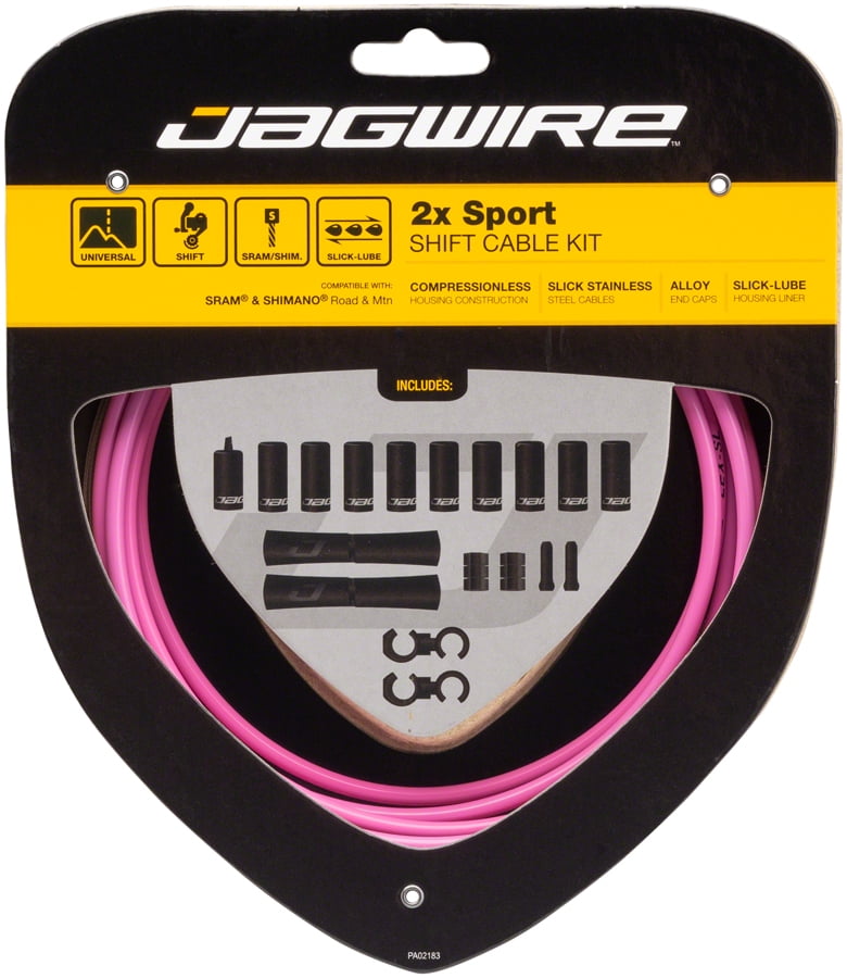 JAGWIRE SHIFTER GEAR DERAILLEUR HOSE HOUSING CABLE KIT MTB ROAD PINK 