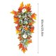 thumbnail image 2 of 60cm Autumn Pumpkin Harvest Wreath - Artificial Maple Leaves Garland Thanksgiving Door Hanging Decoration for Windows Front Doors, 2 of 5