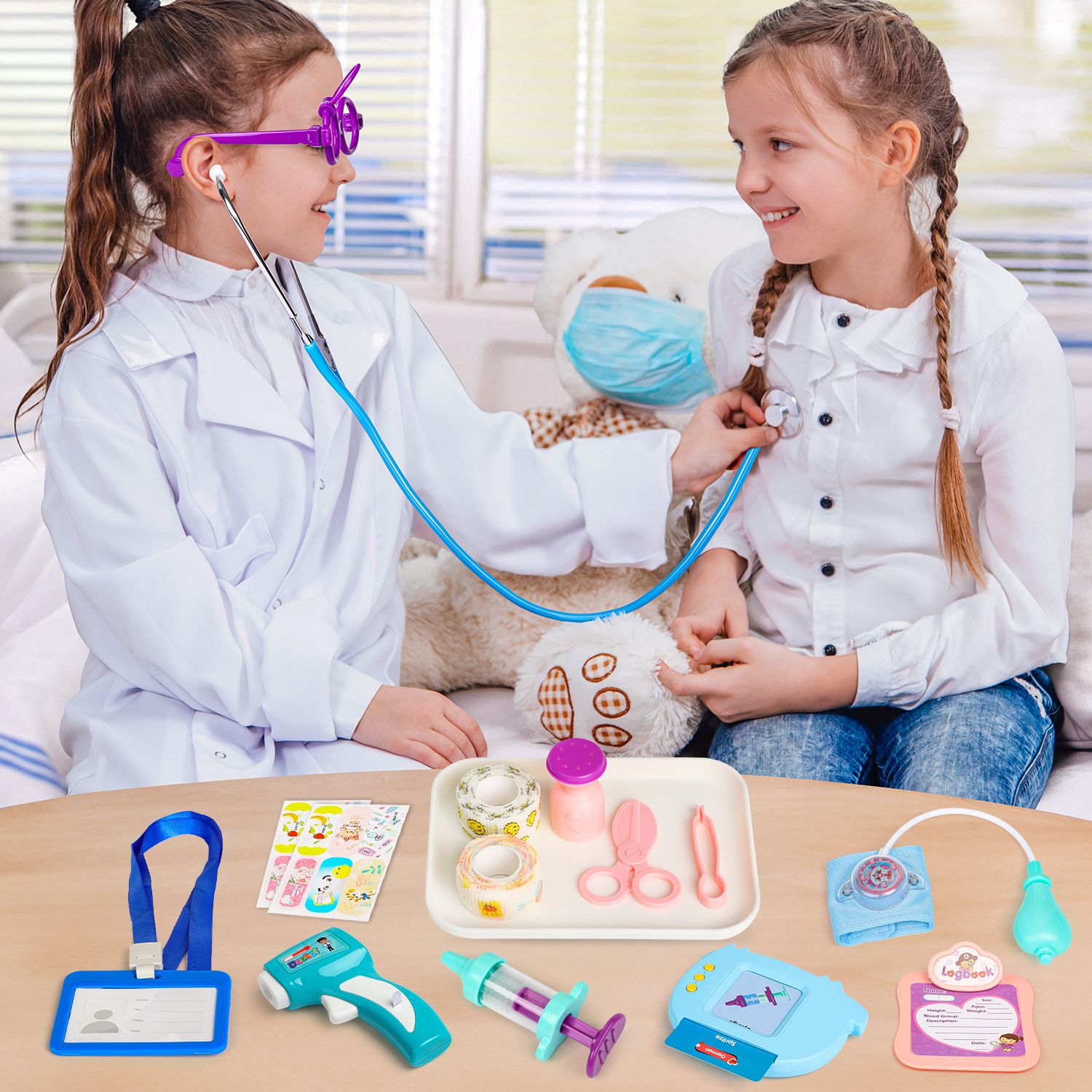 Freecat 39-Piece Doctor Kit for Kids with White Coat photo 8
