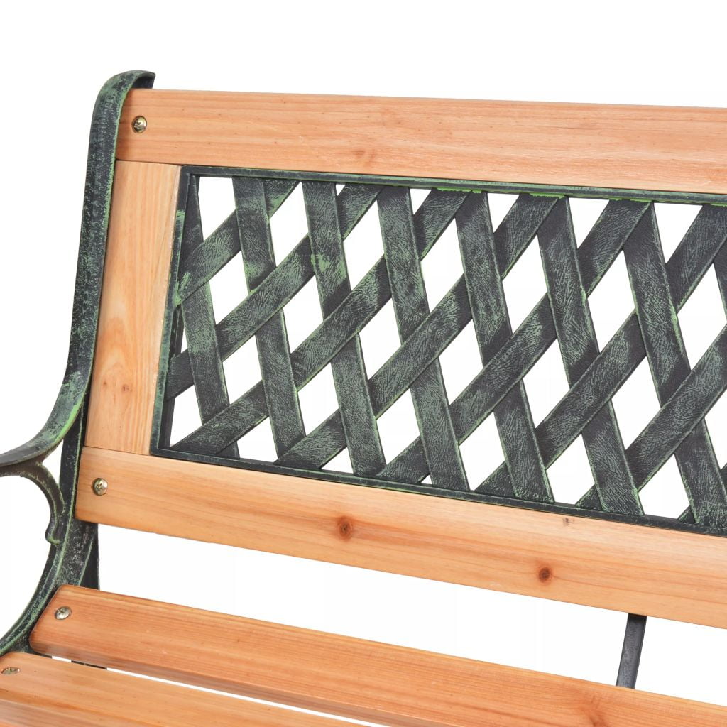 Kepooman 48" Outdoor Garden Metal Grid Bench for Deck Patio, Brown Kepooman 48" Outdoor Garden Metal Grid Bench for Deck Patio, Brown