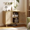 thumbnail image 2 of HOMCOM Buffet Cabinet with Handwoven Rope Doors, Sideboard Cabinet, Oak, 2 of 10