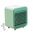 thumbnail image 1 of Air Cooler Mini USB Aire acondicionado Ventilador de escritorio portátil de 3 velocidades de viento para oficina en casa, dormitorio, verde seitruly HA006677-01, 1 of 6