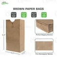 [100 Count] Mini Brown Kraft Paper Bag (1 lb) Small Paper Lunch Bags
