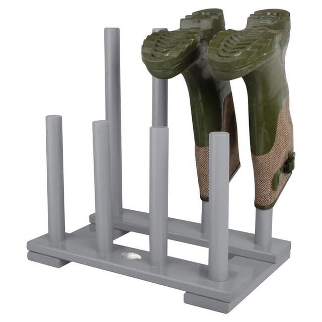 Esschert Design USA CF48G Wood Country Folklore Boot Rack, Gray