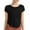 Black, variant on cfhntfmh Yoga Tops for Women Crewneck Short Sleeve Cropped T-Shirts Outdoor Soft Lightweight Athletic Workout Shirts