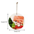 thumbnail image 2 of Adornos navideños Tarjeta colgante de madera de Navidad Decoración de árbol de Navidad de madera de doble cara Wmkox8yii gf9248, 2 of 8