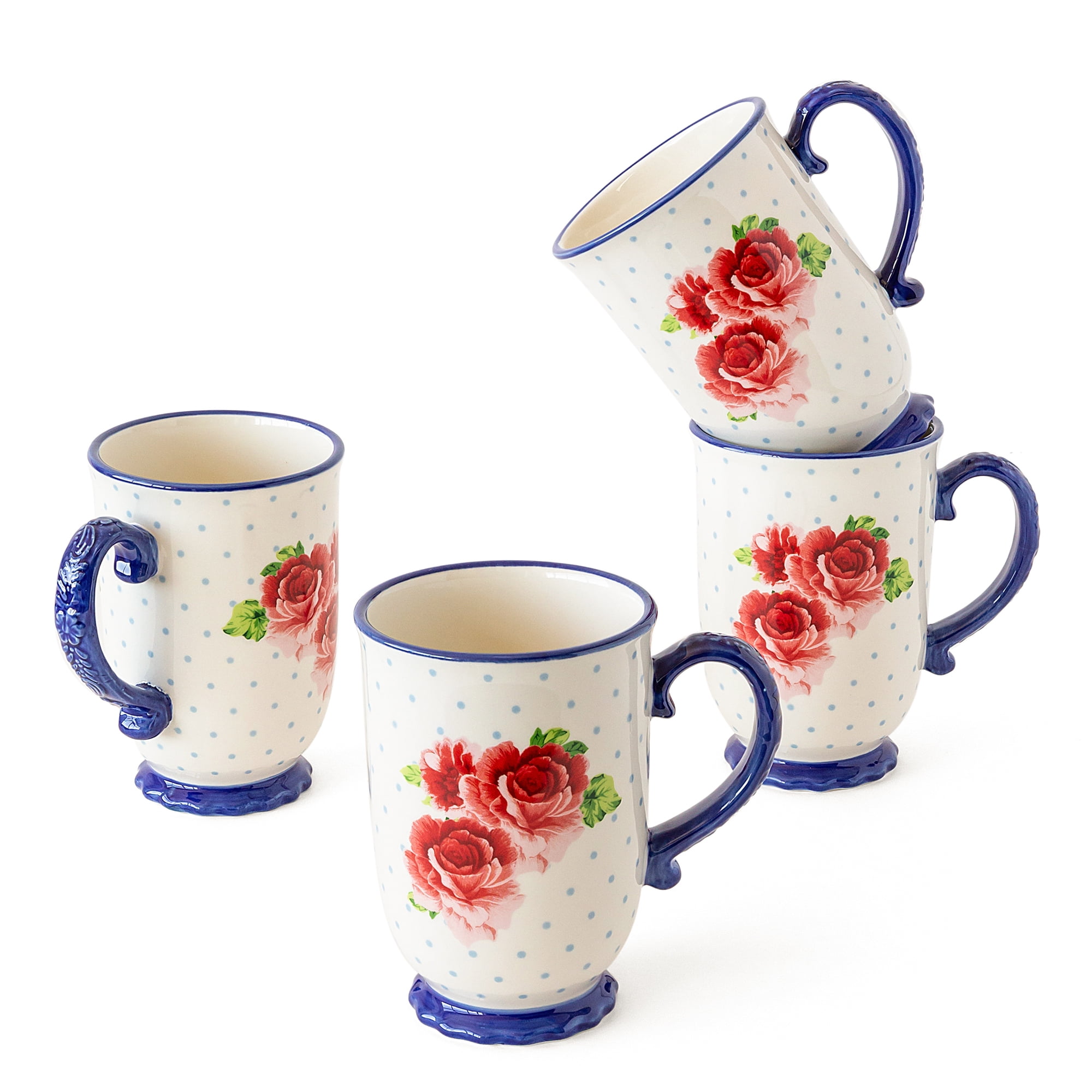 The Pioneer Woman Heritage Floral 18 fl oz 4-Piece Mug Set
