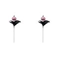 thumbnail image 2 of Clearance Sale! Gothic Halloween Skeleton and Pumpkin Picks Set of 2, Feather Accent Floral Arrangement for Vase Table Centerpiece Decor, 2 of 5