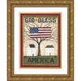 thumbnail image 1 of Shamp, Cindy 14x18 Gold Ornate Wood Framed with Double Matting Museum Art Print Titled - God Bless America, 1 of 4