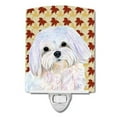 thumbnail image 1 of Carolines Treasures SS4374CNL Maltese Fall Leaves Portrait Ceramic Night Light, 6x4x3, Multicolor, 1 of 1