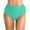 Light Green, variant on Women Bikini Bottoms High Waist Ruched Drawstring Solid Color Nylon Spandex Beach Swimming Pool Wear