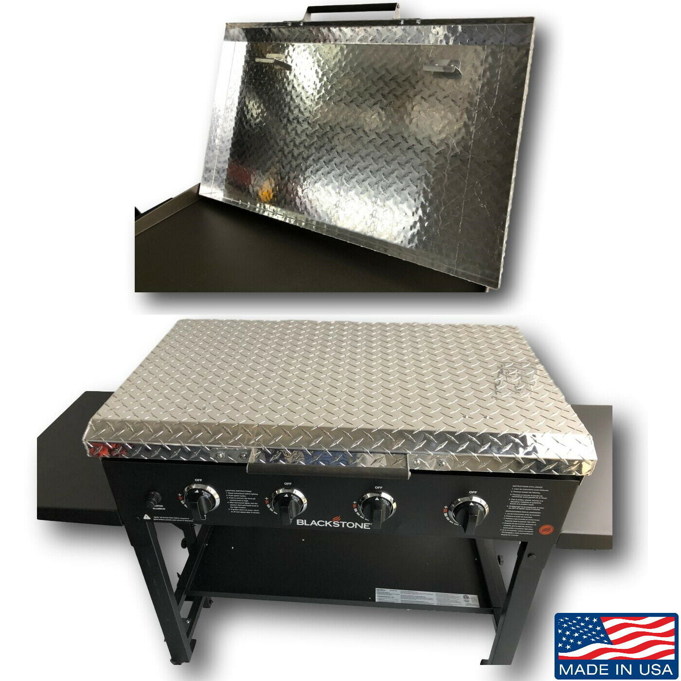 Made in USA Black Aluminum Lid Storage Cover for 36" Blackstone Griddle 