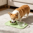 thumbnail image 2 of Pet Food Mat 17.32x10.63in Rectangular Silicone Raised Edge Spill Proof Non Shift Waterproof Dog Cat Feeding Bowl Pad for Floor Puppy Essentials by MPOISVA, 2 of 7