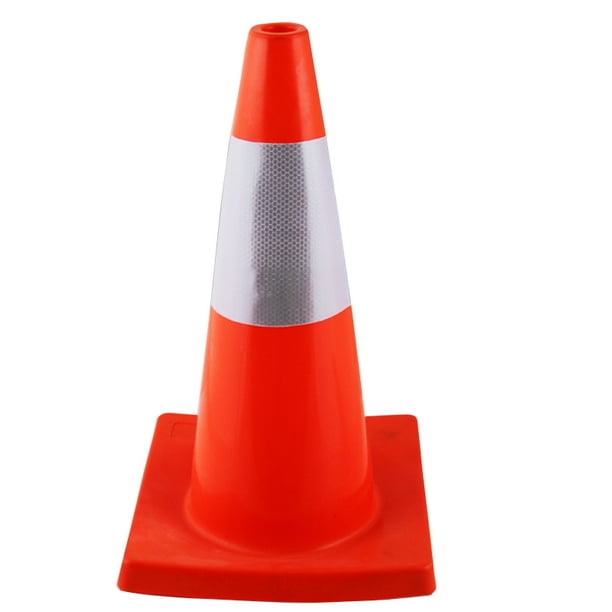 28'' Tall Safety Cone with Reflective Collar Traffic PVC Road Parking
