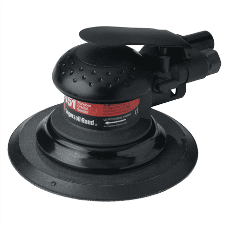 Ingersoll Rand 6" Random Orbital Air Sander, 3/16" Orbit, Hook and Loop Pad, 12,000 RPM, 0.2 HP