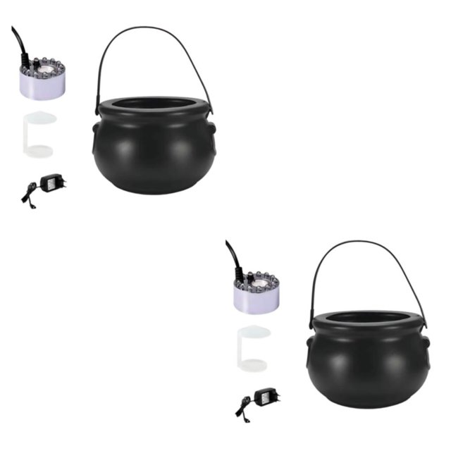 maskred Safe To Halloween Mist Maker With Changing LED Light For Kids Parties Easy To Plastic silver EU Plug 2Set