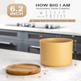 thumbnail image 2 of QUTETN 360° Rotating Utensil Holder  7.2” Large Utensil Crock  White Ceramic Cooking Utensil Organizer with Countertop-Protection Cork Bottom for Farmhouse Kitchen Decor Gift (Black), 2 of 7