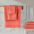 thumbnail image 6 of Hawmam Linen Orange Bath Towels 4-Pack, Set Of 4 Soft Plush Fluffy Quickdry Super Absorbent Thick 100% Turkish Cotton 27' x 54' Large Orange Towels for Bathroom, GYM, SPA, Airbnb, Hotel Quality, 6 of 7
