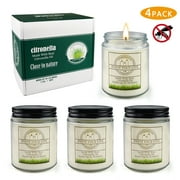 Citronella Candles Outdoor Large Scented Jar Candles Set Aromatherapy Long Lasting Soy Wax for Home Garden Patio Balcony 7.5oz 4Pack