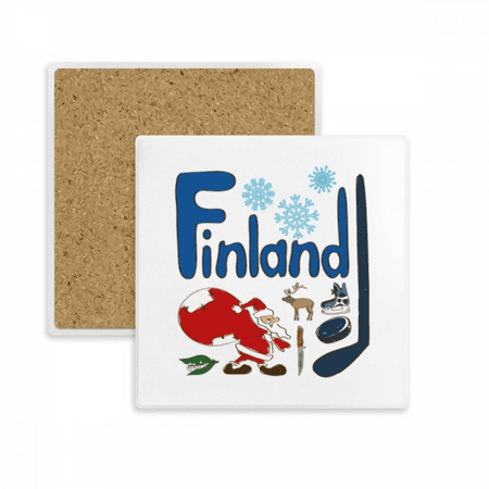 

Finland National symbol Landmark Pattern Square Coaster Cup Mat Mug Subplate Holder Insulation Stone