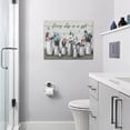 thumbnail image 4 of Farmhouse Bathroom Wall Decor Rustic Bathroom Decor Wall Art Blue Butterfly Floral Pink Flower Pictures Canvas Prints Country Painting Bathroom Pictures for Wall Modern Framed Decor 16''''x12'''', 4 of 6